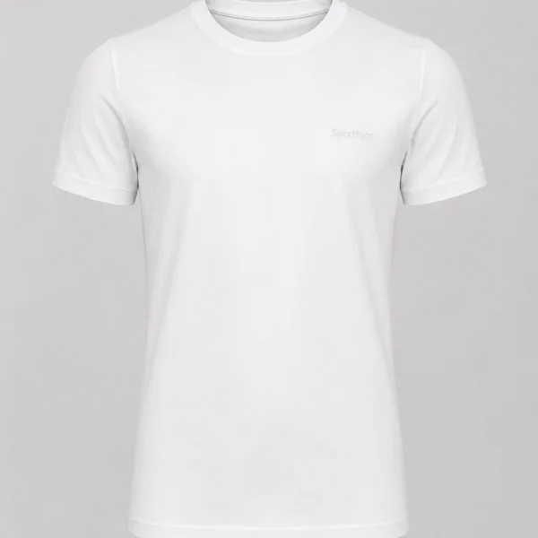 Sıfır Yaka Kısa Kollu Slim Fit Pamuklu Spor Tişört