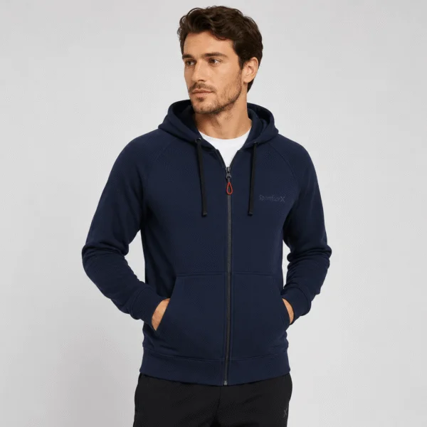 2 İplik Hoodie Fermuarlı Kapüşonlu Ceket